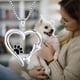 thumbnail image 4 of Xihbxyly Collar con Colgante de Pata de Perro En Forma de Corazón, Elegante Diseño de Aleación, Joya Conmemorativa para Mascotas, Cadena Ajustable, Versátil, para Uso Diario, Bodas y Fiestas, 50 Cm d, 4 of 6