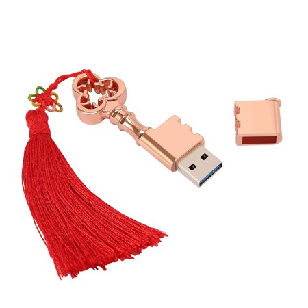 Metal Pny Flash Drive 16 Gb HDE USB Flash Drive 32GB Metal Key with Tassel USB 3.0 Storage Device Novelty High Speed USB Memory Victorian Steampunk Inspired Rose Gold Key (32 GB, Key w/ Tassel) ()