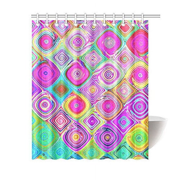 CYNLON Fractal Art Bathroom Bathroom Decor Bath Shower Curtain 60x72 inch