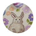 thumbnail image 4 of HAOXIT Easter Pastel Egg and Bunny Round Flannel Backed Tablecloth - Easter Egg Floral Print Round Tablecloth with Flannel Backing, Round 38-42, 4 of 8