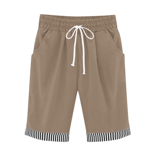Pantalones Sueltos de Pierna Ancha para Mujeres Pantalones Cortos Sueltos Elásticos Casuales Pantalones de Pierna Ancha Recta con Bolsillo