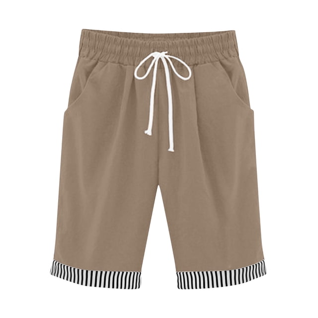 Pantalones Sueltos de Pierna Ancha para Mujeres Pantalones Cortos Sueltos Elásticos Casuales Pantalones de Pierna Ancha Recta con Bolsillo