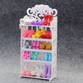 thumbnail image 3 of Mini zapatero de plástico, estante blanco, muebles para casa de muñecas, accesorios para muñecas, 3 of 8