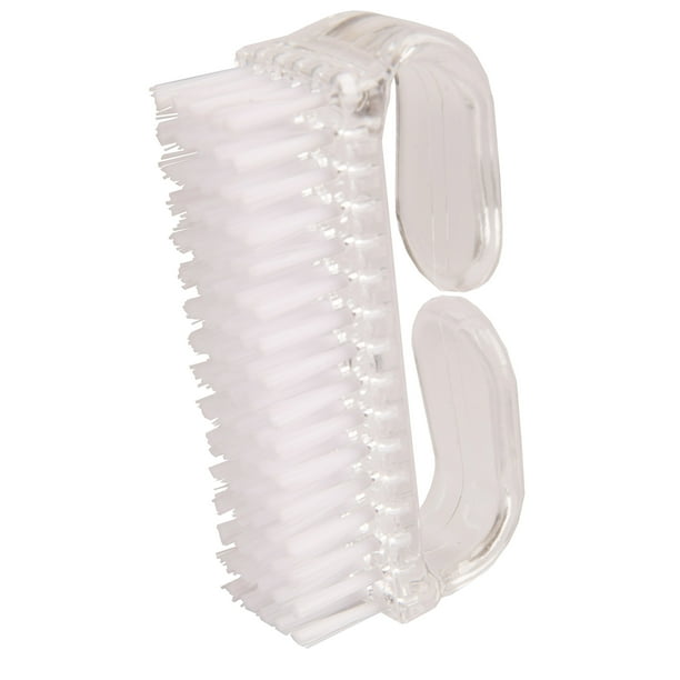 TRIM Professional Quality Plastic Wide Grip Handle Nail Brush, Clear