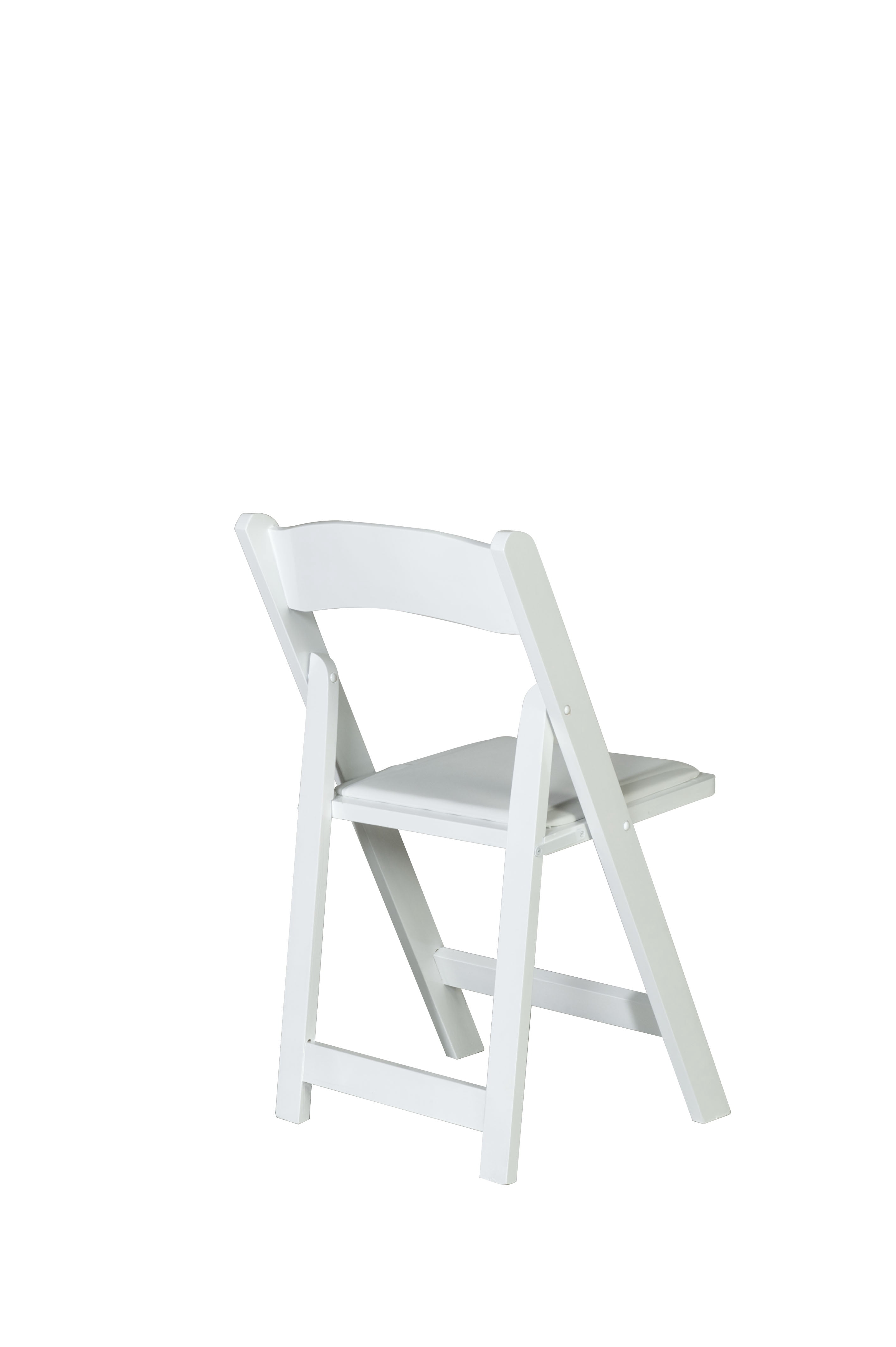Chair - Classic Wood Folding - White/White Seat (4/Box)