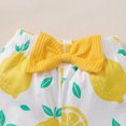 thumbnail image 2 of Vedolay Girl Shorts Sets Outfits Girl's 2 Piece Set Tropical Print Wrap Front V Neck Flounce Sleeve Top with Shorts,Yellow 3-6 Months, 2 of 5