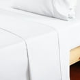 thumbnail image 4 of Cotton Twin Flat Sheet Only, 600 Thread Count 100% Egyptian Cotton Top Sheet 1Pcs, Cool & Breathable Flat Bed Sheets Wrinkle, Fade, Stain Resistant (White Twin), 4 of 7