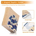 thumbnail image 5 of Yayeee Napkin Holder for Table Kitchen Paper Tissue Organization, Blue Wave Pattern, 5 of 8