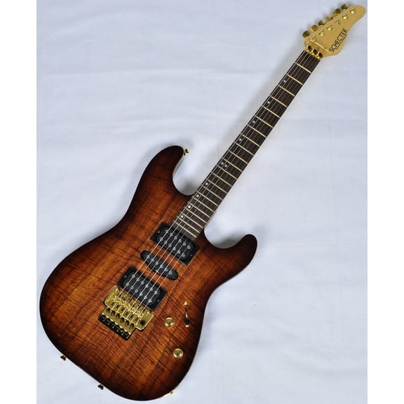 Schecter CET Koa Top USA Custom Shop Electric Guitar Tobacco Burst