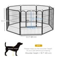 thumbnail image 3 of PawHut Heavy Duty Dog Playpen with Door for Medium Dogs, 8 Panels, 31.5"H, 3 of 10