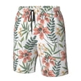 thumbnail image 5 of Kdxio Lilies Flowers Pattern Mens Casual Shorts - Drawstring Summer Beach Sports Shorts for Men, 5 of 9