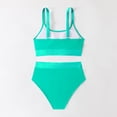 thumbnail image 7 of qelini Womens High Waisted Bikini Two Piece Bikini Sets Solid Color Bathing Suits Summer Swimwear, 7 of 7