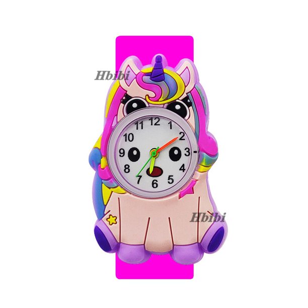 Reloj de dinosaurio volador para niños, reloj de unicornio, pony, león, tiburón, estilo flamenco, juguete para el tiempo de estudio del bebé, relojes para niños y niñas, regalo Gao Jinjia LED