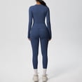 thumbnail image 5 of Afdoent Women 2 Piece Workout Sets Solid Color Breathable Yoga Long Sleeve And High Waisted Pants Workout Running Gym Fitness Activewear Outfit Gym Outfits, 5 of 5