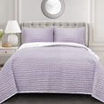 thumbnail image 3 of Lush Decor Monique 3 Piece Reversible Print Pattern Lavender Quilt Set King, 3 of 4