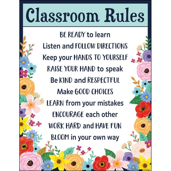 Wildflowers Classroom Rules Chart 17x22 [TCR7891]