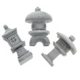 thumbnail image 2 of MasteelfCA 3pcs Pavilion Shape Landscape Ornament Sandstone Pavilion Garden Decorations, 2 of 8