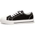 thumbnail image 4 of GetJump Boys Girls Sneakers Canvas Lace up Walking Shoes for Little Big Kids Size 11-6（Black，4）, 4 of 6