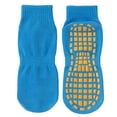 thumbnail image 2 of Unisex Non-Slip Grip Socks For Yoga Trampoline And Indoor Use Soft Cozy Floor Socks With Anti-Slide Bottom Safety Sport Socks For Home Gym Playground Workout Barefoot Alternative(Royal Blue L), 2 of 3