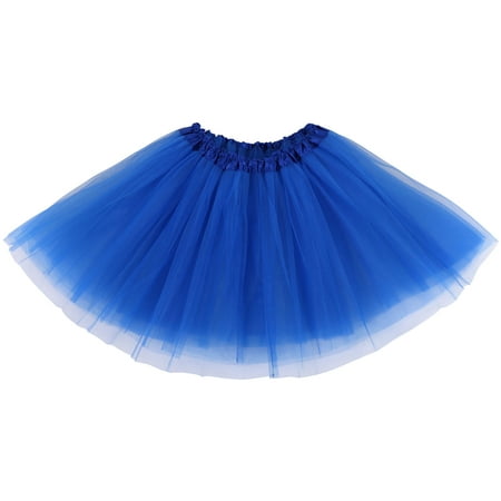 Simplicity Womens Ballerina Tutu Adult Halloween Costume Accessory,Royal Blue