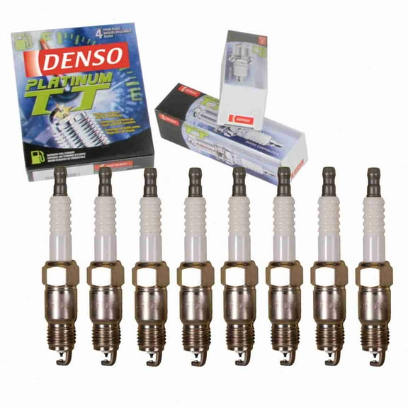 8 pc DENSO Platinum TT Spark Plugs compatible with Ford E-350 Econoline 5.8L 7.5L V8 1980-1996