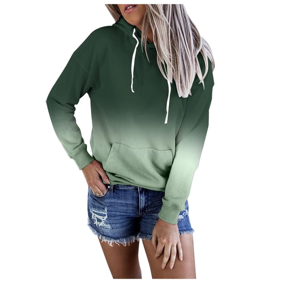 Vedolay Women's Tops Fall Female Blouse Long Sleeve Blouse Sweatshirts Green,M