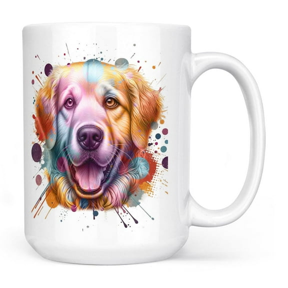 Golden Retriever Portrait Watercolor Vintage Retro Styles Mug Goldens Dog Lover Gifts Idea Coffee Tea Cup - 00001
