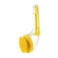 thumbnail image 3 of Pincel de baño de baño para perros El cepillo de preparación para mascotas elimina la limpieza del cabello suelto para los gatos de los cachorros del Amarillo, 3 of 8