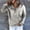 Gray, variant on Abomasnow Women's Hooded Button Collar Drawstring Hoodies Pullover Sweatshirts Casual Fall Loose Long Sleeve Tops Shirts