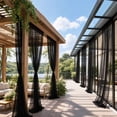 thumbnail image 5 of Extra Wide Outdoor Curtains, Waterproof Mesh Screen for Privacy, Bug Netting for Patio Porch Balcony Pergola Terrace, 78.74" x 95.28", Topliu, 5 of 6