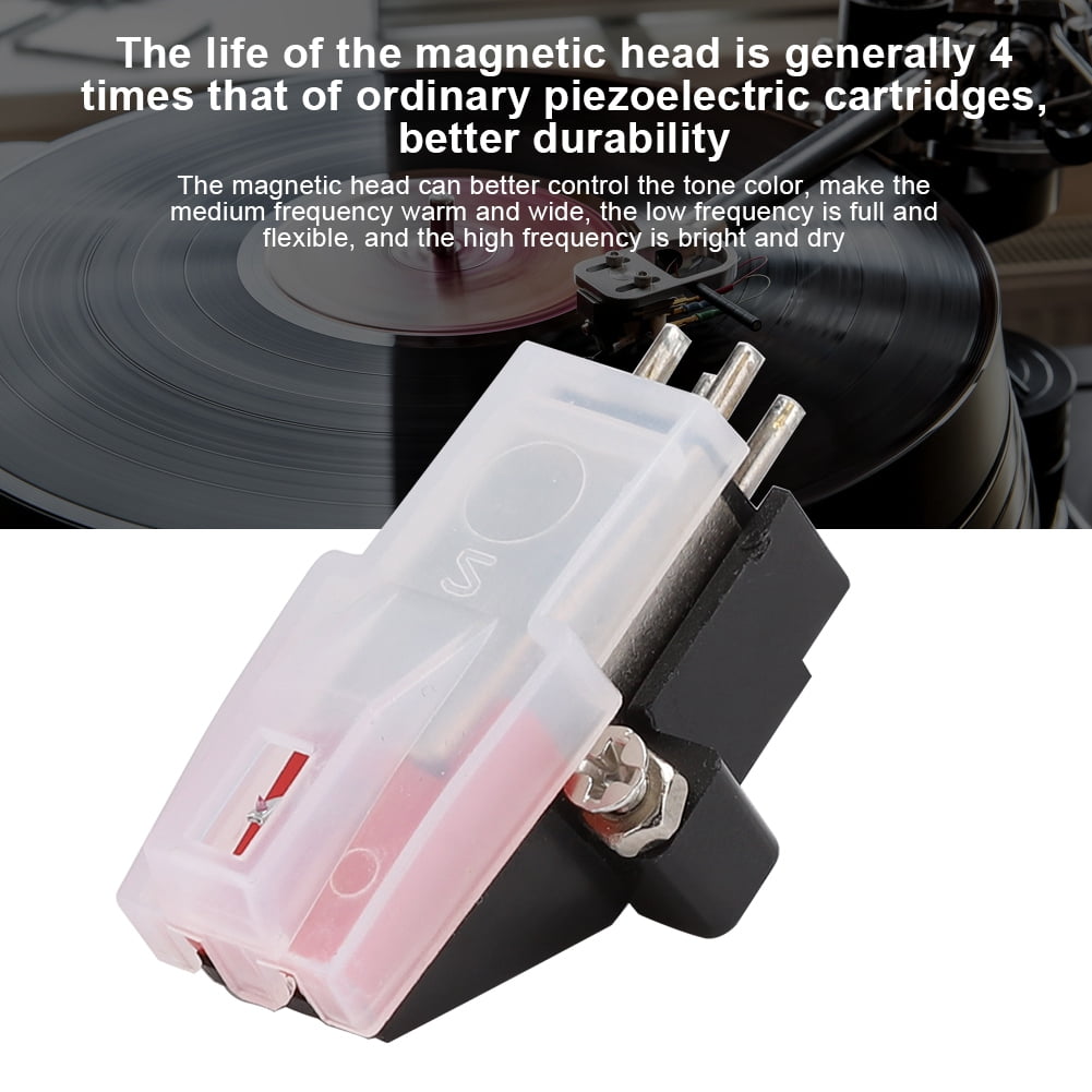 Ccdes Phonograph Turntable Dual Moving Stereo Vinyl Record Player Stylus Needle