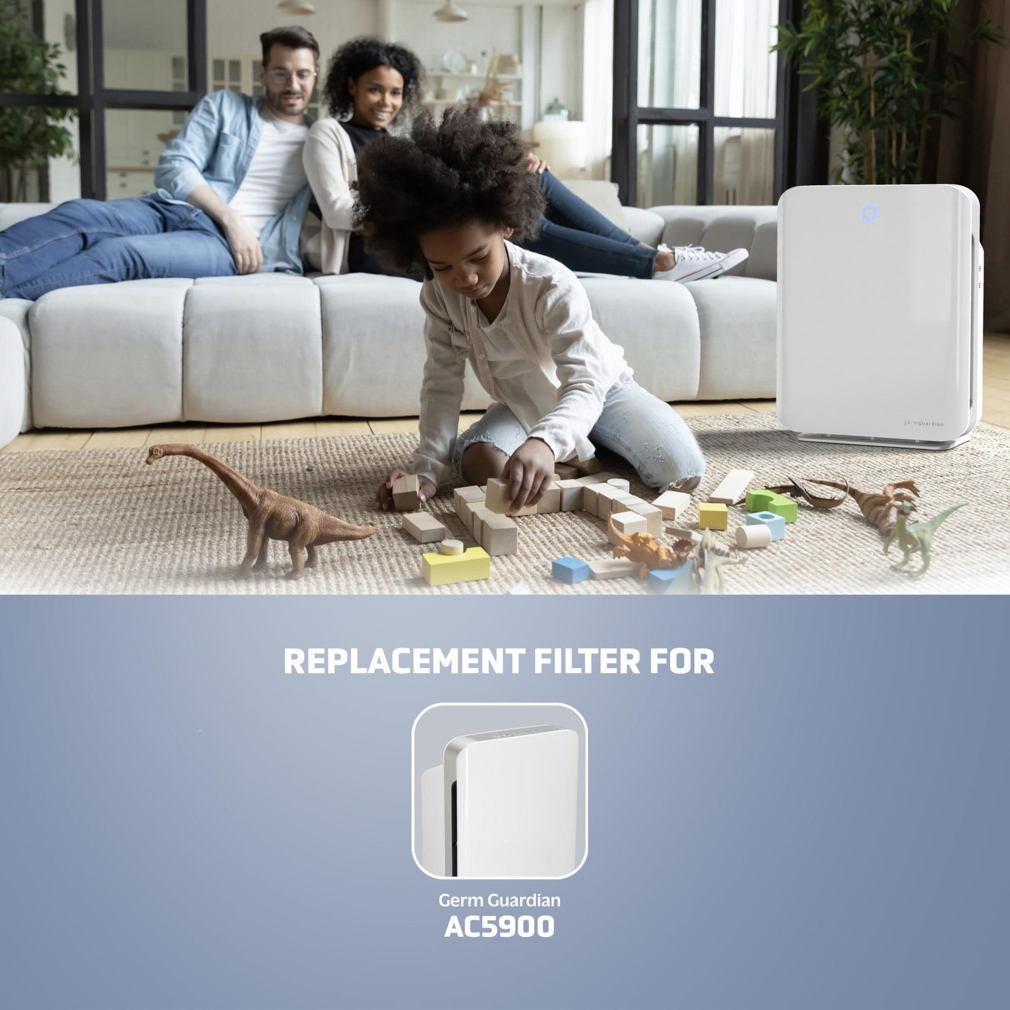 GermGuardian Air Purifier Replacement Filter J, FLT5900, HEPA Pure for Model AC5900WCA