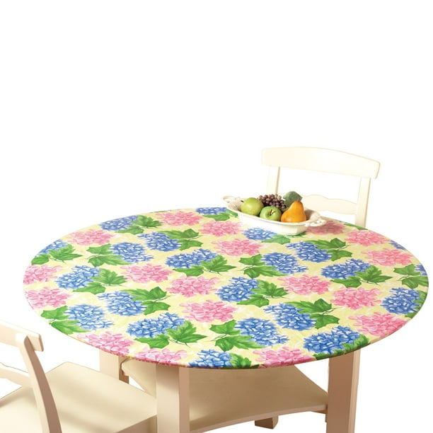 Patterned Fitted Table Cover, Vinyl Table Covers Round