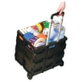 thumbnail image 3 of Rolling Foldable Plastic Crate with Telescopic Handle and 3-in. Wheels, 3 of 3