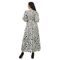 thumbnail image 3 of Moomaya Tunique à Manches Courtes Robes de Cocktail pour Femmes Robe en Coton Slub Imprimée, 3 of 4