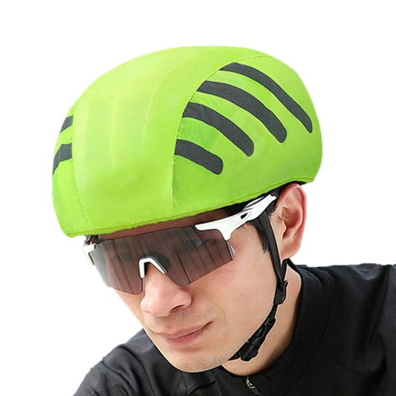 Mountain Bikes Helmets Rain Cover with Reflectives Strips Waterproofs Bicycles Helmets Cover Breathable Cyclings Helmets