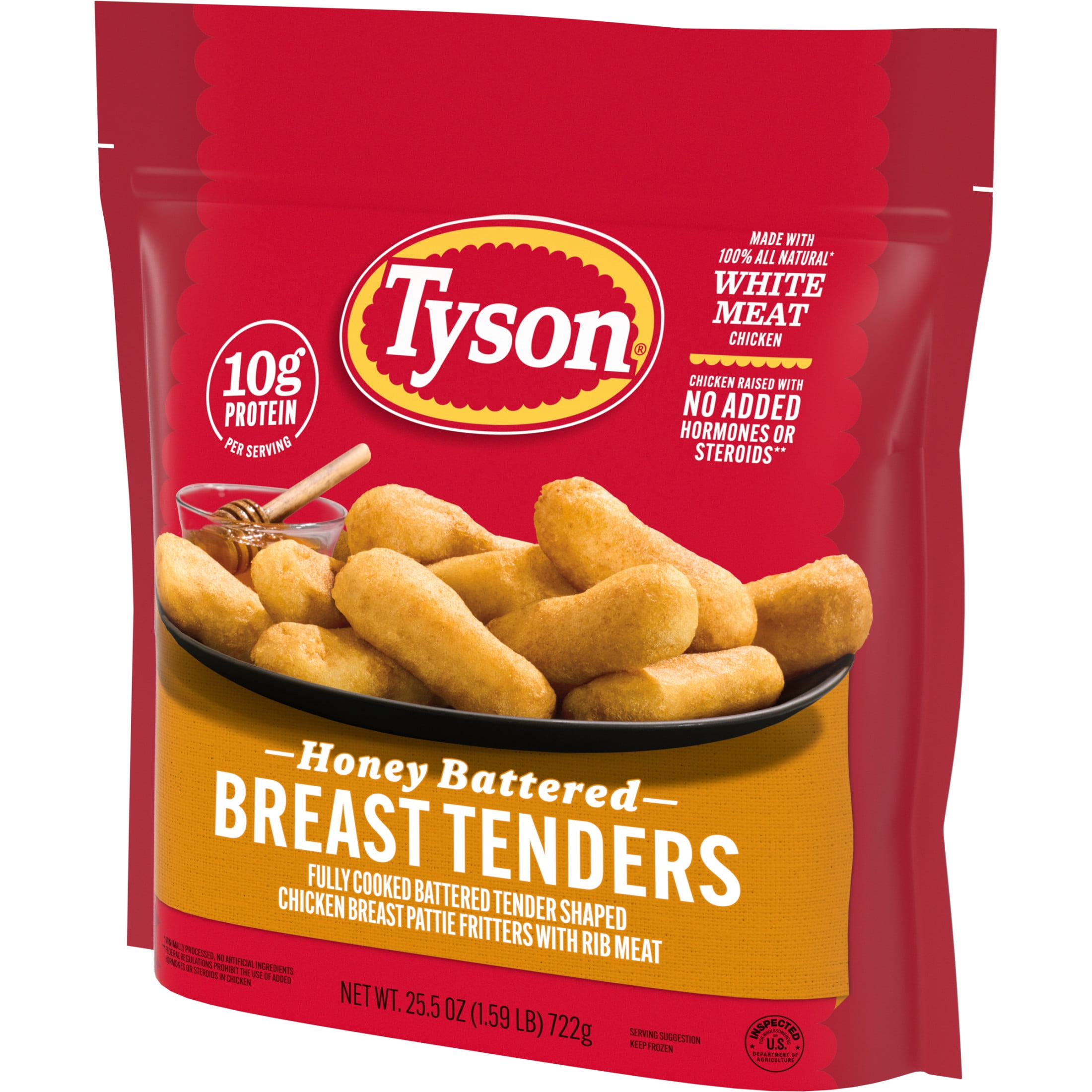 Tyson Honey Battered Breast Tenders, 25.5 oz (Frozen, Fully Cooked)