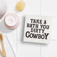 thumbnail image 6 of Zomyto 5"x5" Rustic Funny Farmhouse Bathroom Toilet Decor Take A Bath Dirty Cowboy Wood Sign, Humor Black and White Decorations for Half Bathroom Shelves Accessories, 6 of 6