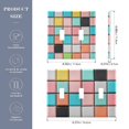 thumbnail image 2 of Yayeee Toggle Light Switch Wall Plate 3-Gang 6.37"x4.48" Decorative Outlet Cover, Colorful Checkered Pattern, 2 of 7