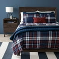 thumbnail image 2 of Grayson Farmhouse Plaid Reversible Quilt Navy/Red 3Pc Set Full Queen, 2 of 11