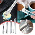 thumbnail image 4 of 1Pc Silver Ice Tongs Stainless Steel Cocktail Tongs - Small,Medium,Large Bar Ice Tongs with Sharp Grip Teeth for Ice Buckets, Sugar, Olives & Garnishes - Party Essentials(Silver,4.92x0.39"), 4 of 9