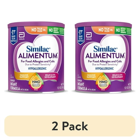 (2 pack) Similac Alimentum With 2'-FL HMO, Baby Formula Powder, 12.1-oz Can