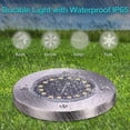 thumbnail image 4 of LINLIN 4 Pack Solar Ground Disk Lights,Waterproof 16LED Bulbs Solar Outdoor in-Groung Patio Landscape Lights for Yard Lawn Pathway Garden Driveway Walkway Step Deck, 4 of 9