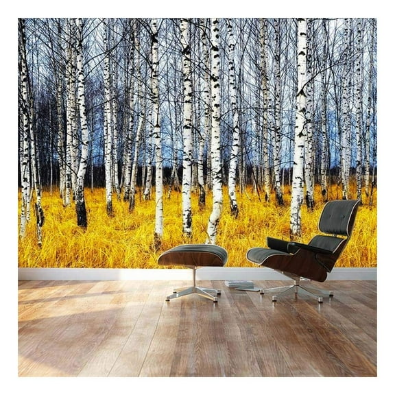 wall26 - Beautiful Aspen Trees Fall Colors - Landscape - Wall Mural, Removable Sticker, Home Decor - 66x96 inches
