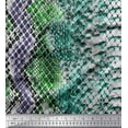 thumbnail image 1 of Soimoi Moss Georgette Fabric Snake Animal Skin Print Fabric by Yard 42 Inch Wide, 1 of 3