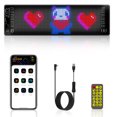 thumbnail image 1 of RGB LED Flexible Car Display Screen 20x64 Round Angle (102x348MM) - IP65 Waterproof, APP & Remote Control, Custom Images/Music Rhythm, 1280 Lamp Beads, USB Powered, 4.5m Cable for Rear Window, 1 of 7