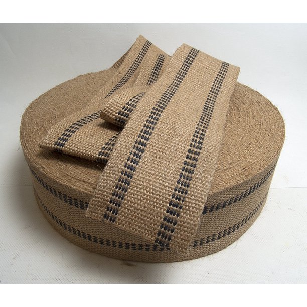 Jute Webbing 3 1 2 Inch Width Black Stripe 9 Pound Strength Sold By The Yard 36 Inches 3 1 2 Jute Webbing By Jute Webbing 3 12 Ship From Us Walmart Com Walmart Com