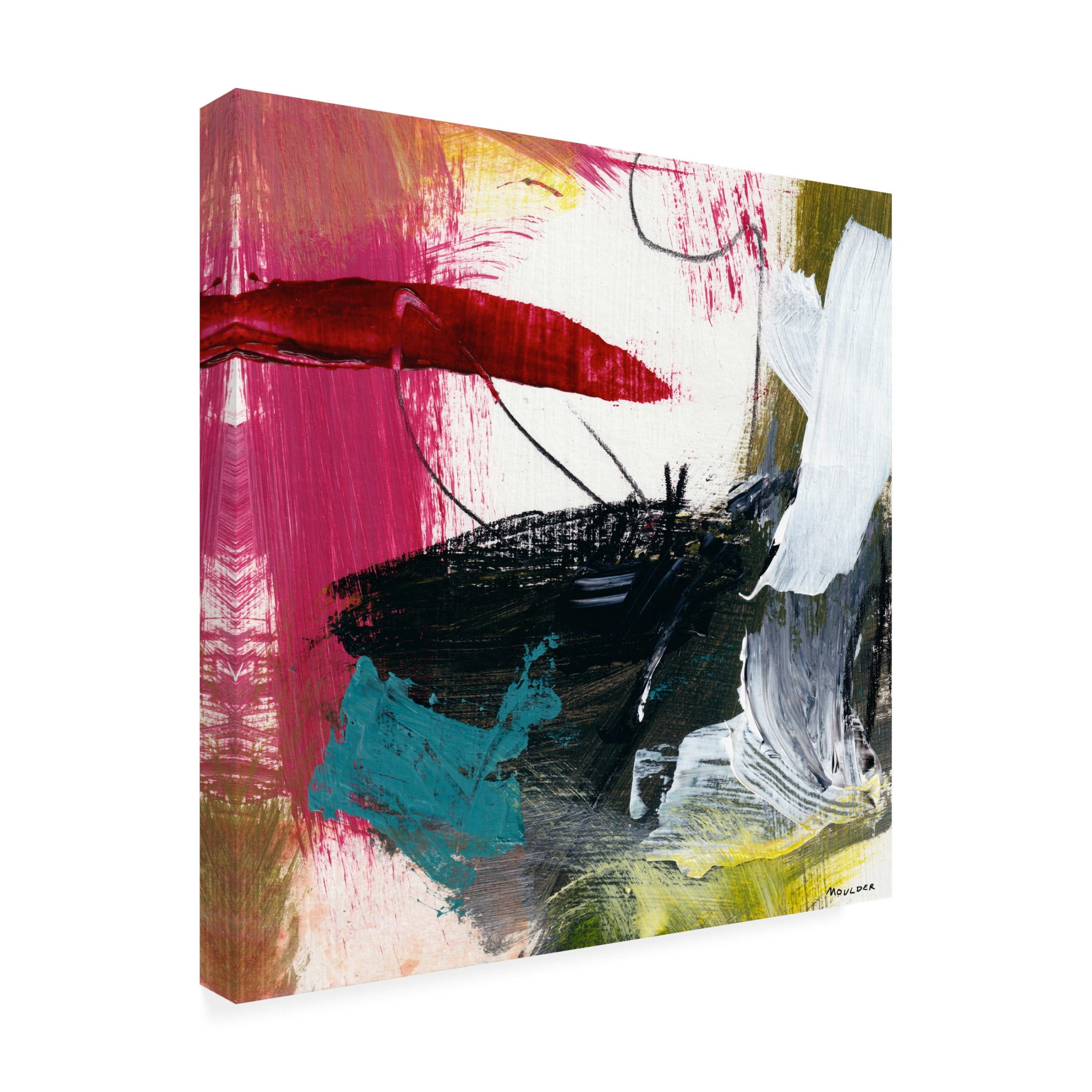 Canvas Wall Art - Kim Moulder 'Intention' Wall Art for Living Room, Bedroom, or Office Décor by Trademark Fine Art - 14 x 14 Inches