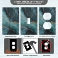 thumbnail image 3 of Yayeee Blank Wall Plate Cover 1-Gang 4.5"x2.7" Home Unused Decorative Outlet, Black Marble, 3 of 7