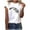 Black, variant on Womens Top Fashion Women Short Sleeve T-Shirt Feather Print Casual Top Tee Blouse